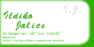 ildiko jalics business card